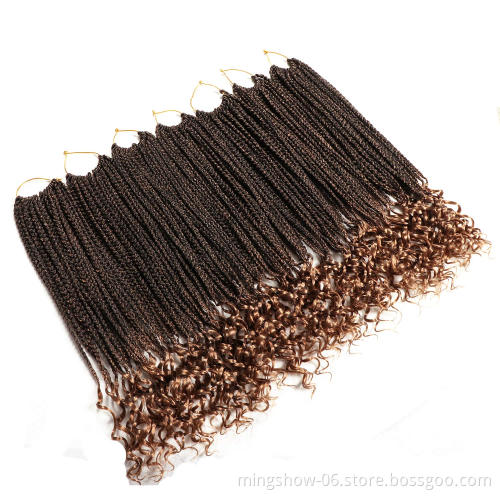 Fast delivery 100g 24 inch 22 strands synthetic ombre crochet box braids hair